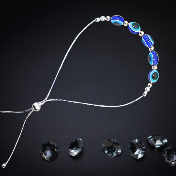 Pure 925 Silver Blue Stone Bracelet