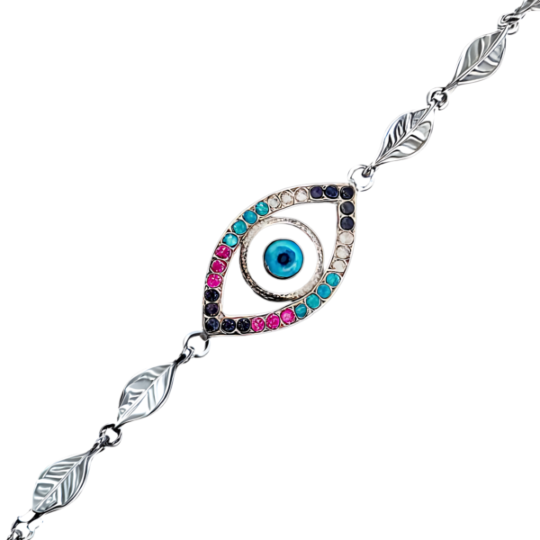 Pure 925 Silver Devil Eye Bracelet - Image 2