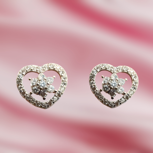 Pure 925 Silver Heart Earrings