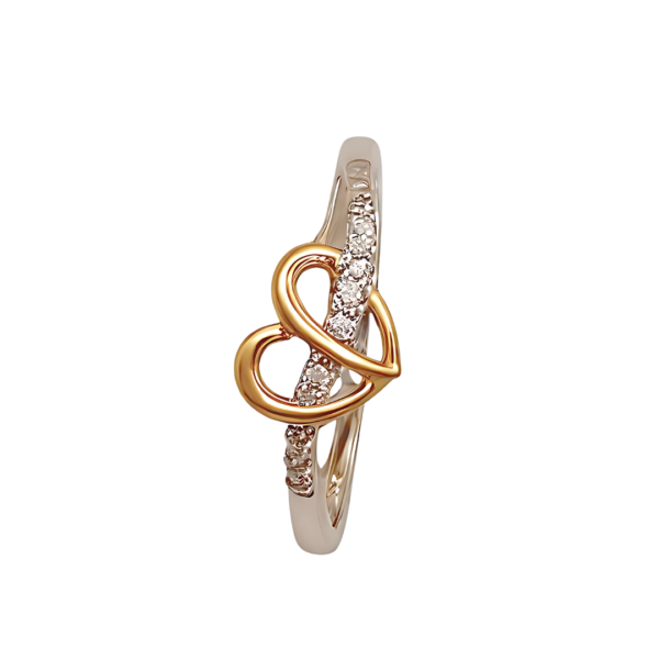 Pure 925 Silver Heart Zircon Ring