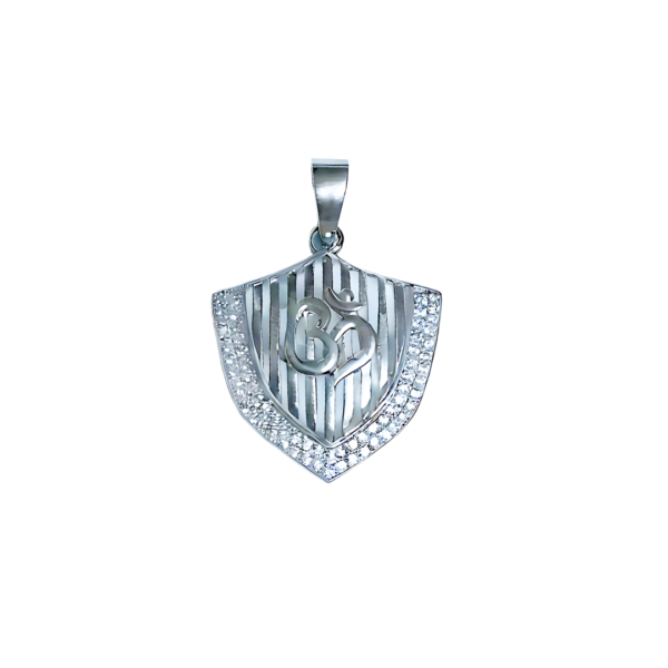 Pure 925 Silver Om Pendant With Chain