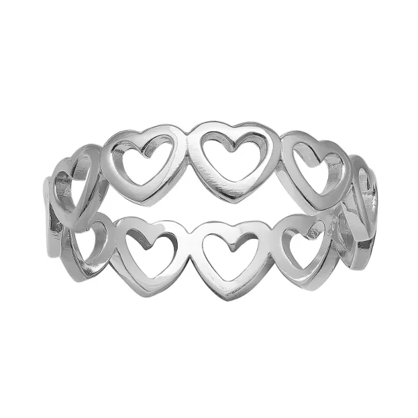 Pure 925 Silver Heart Ring - Image 2